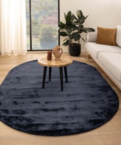 Tapis viscose ovale - Pearl bleu marine - sfeer