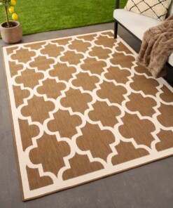 Tapis extérieur retro - Flip Lucky brun clair