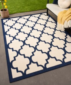 Tapis extérieur retro - Flip Lucky bleu foncé