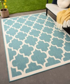 Tapis extérieur retro - Flip Lucky turquoise