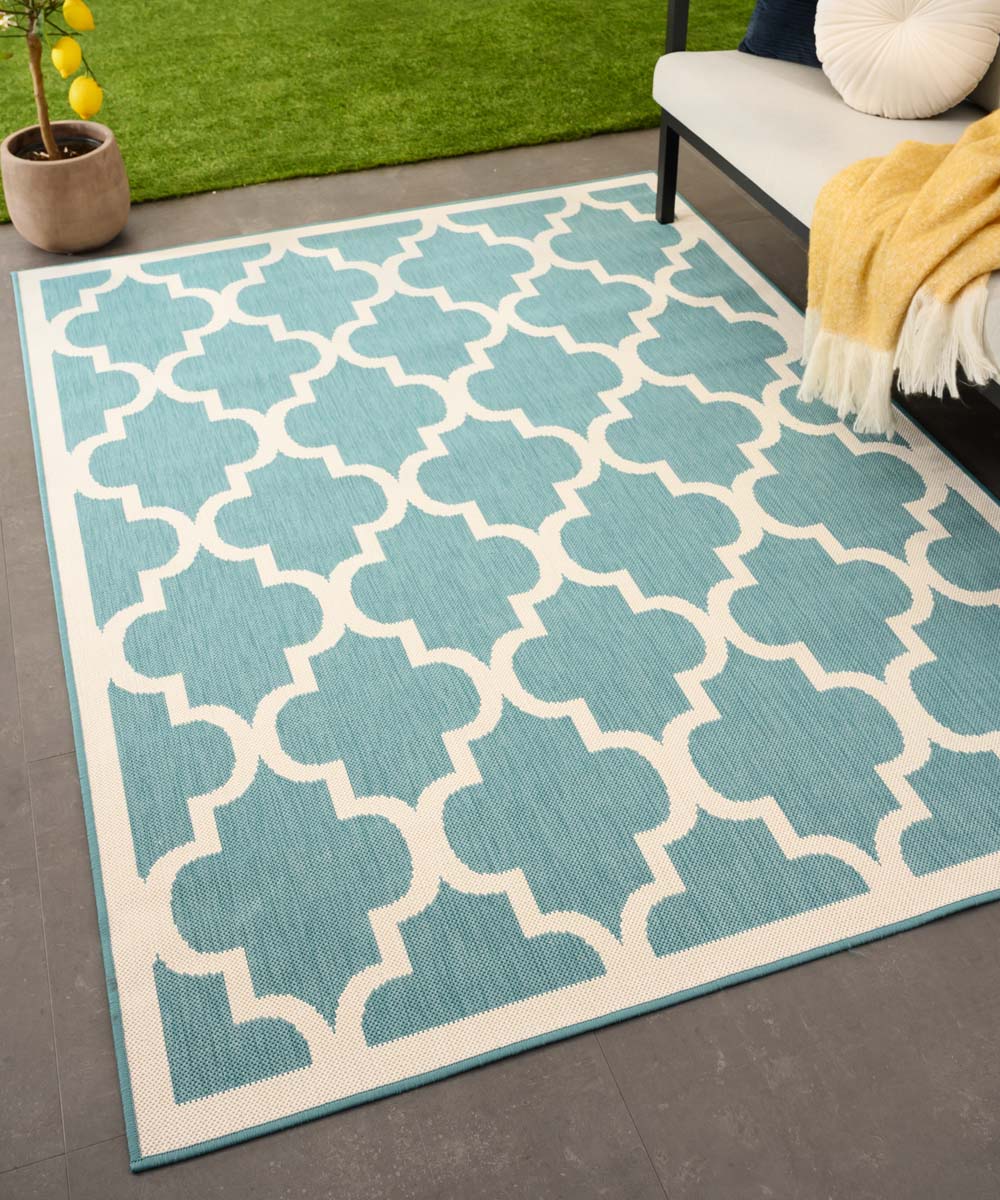 Tapis extérieur retro - Flip Lucky turquoise Tapis extérieur retro - Flip Lucky turquoise