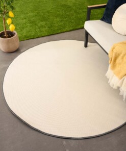 Tapis extérieur rond uni - Flip gris