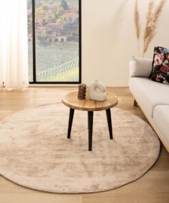 Tapis viscose rond - Glamour beige - sfeer, thumbnail
