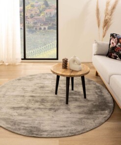 Tapis viscose rond - Glamour argent - sfeer
