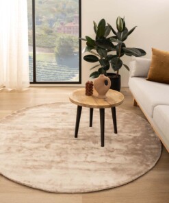 Tapis viscose rond - Pearl beige - sfeer
