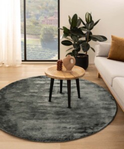 Tapis viscose rond - Pearl bleu - sfeer