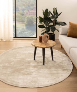 Tapis viscose rond - Pearl ivoire - sfeer