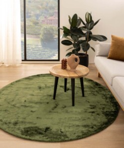Tapis viscose rond - Pearl vert - sfeer