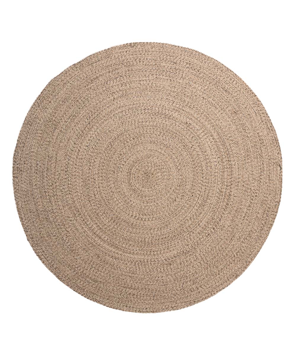Tapis coton Rond Joy - beige/blanc - overzicht Tapis coton Rond Joy - beige/blanc - overzicht