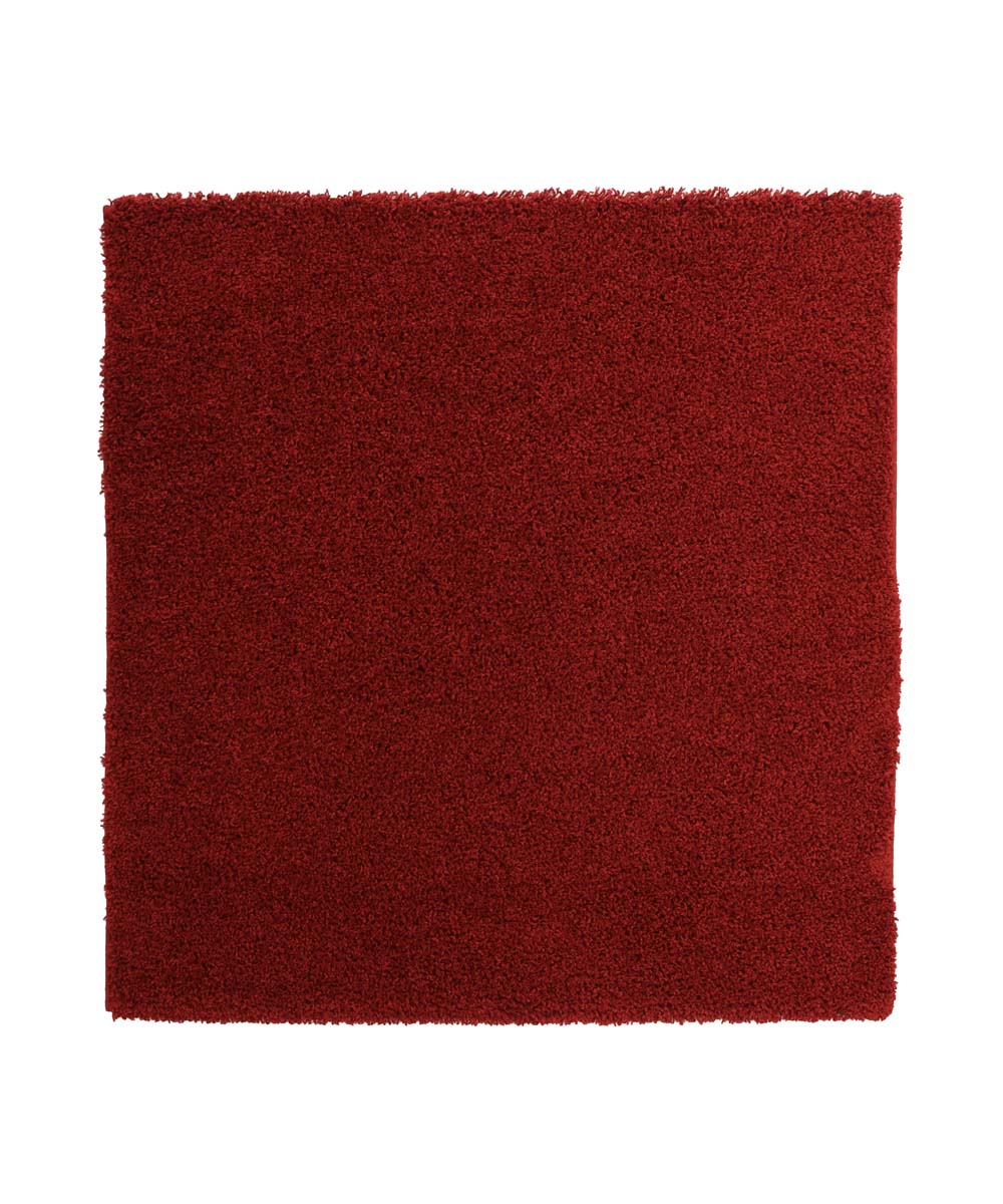 Tapis Carré poils longs Shaggy Trend - rouge - overzicht, thumbnail