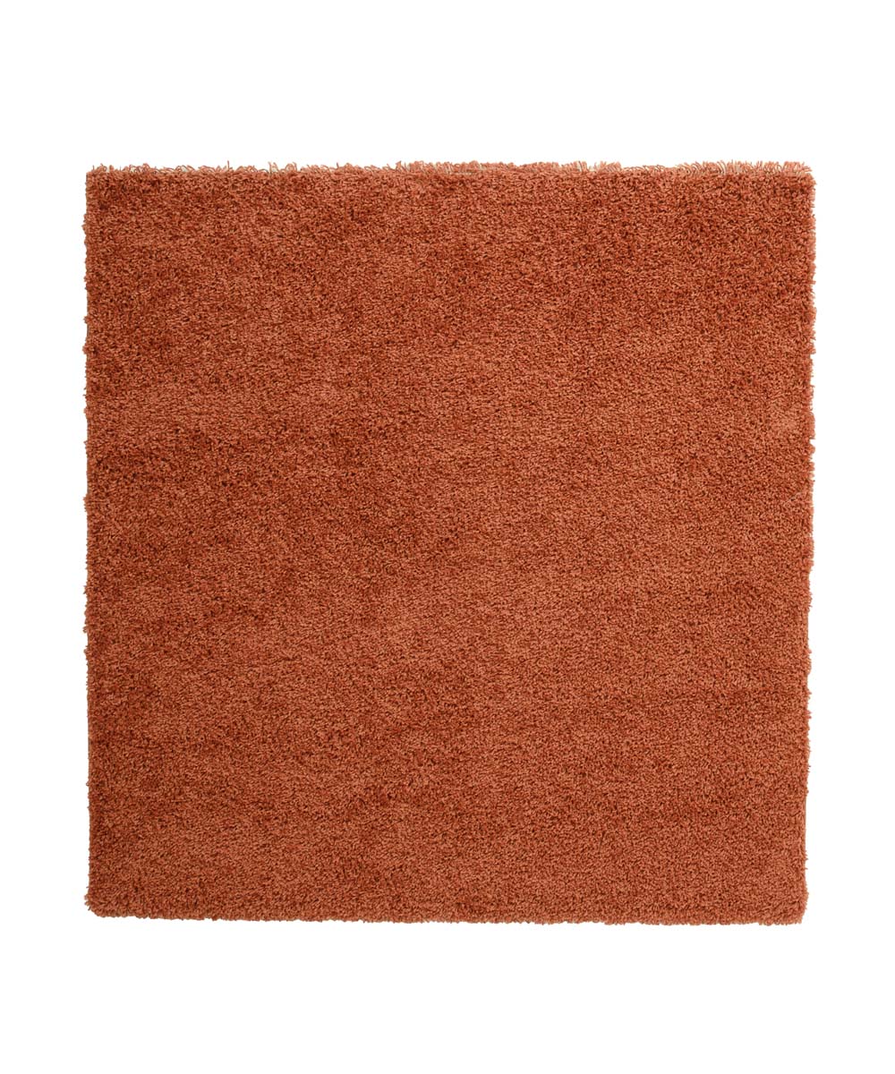Tapis Carré poils longs Shaggy Trend - terracota - overzicht, thumbnail