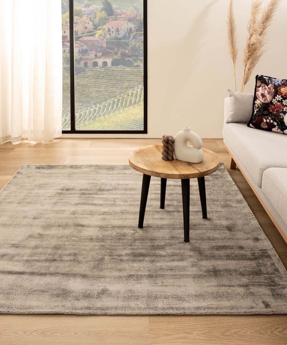 Tapis viscose carré - Glamour argent - sfeer Tapis viscose carré - Glamour argent - sfeer