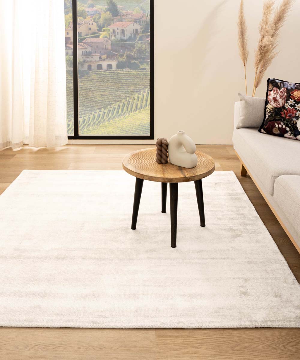Tapis viscose carré - Glamour blanc - sfeer Tapis viscose carré - Glamour blanc - sfeer