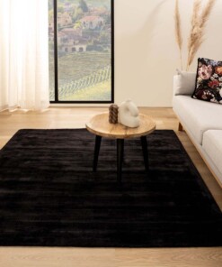 Tapis viscose carré - Glamour noir - sfeer