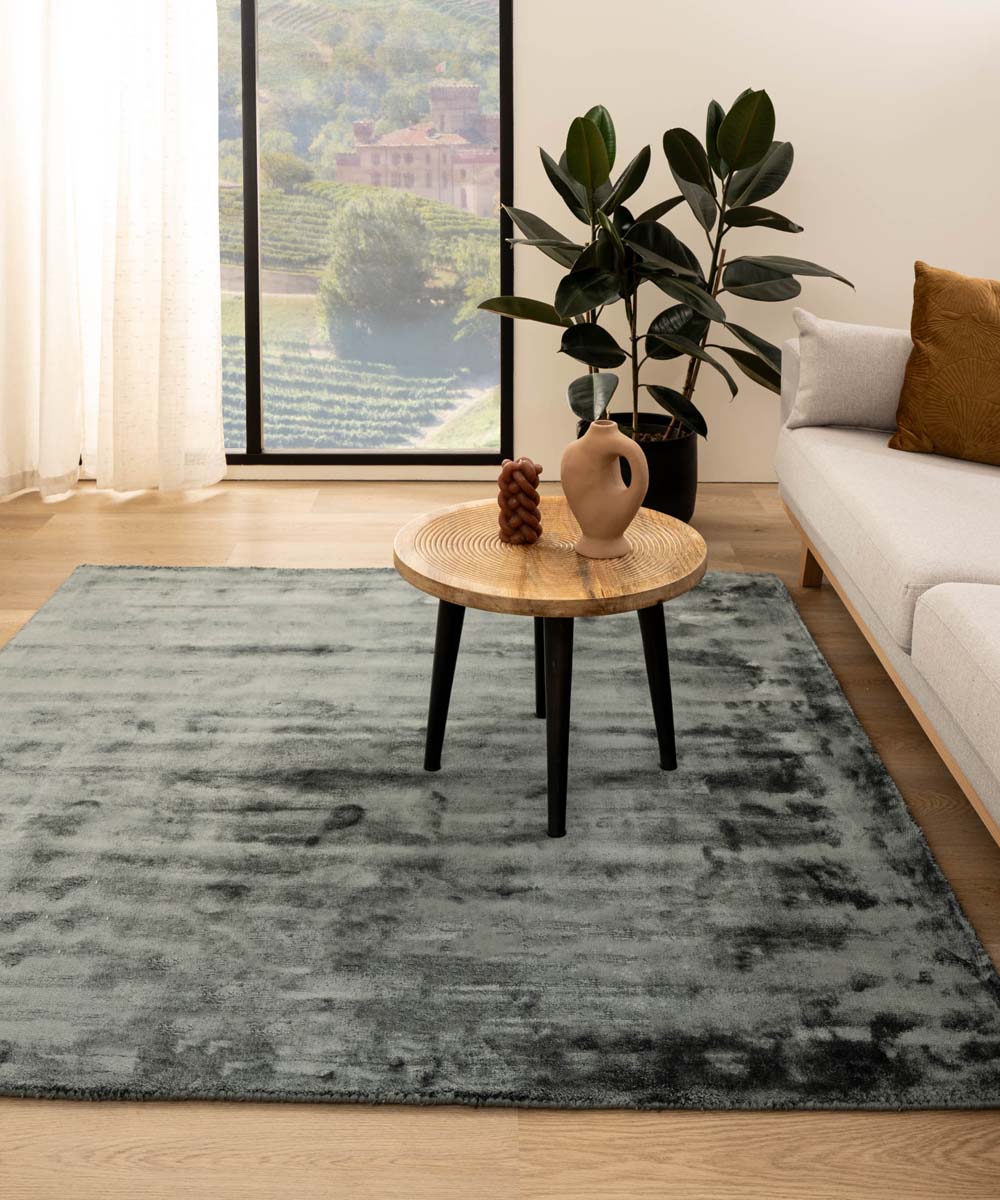 Tapis viscose carré - Pearl bleu - sfeer Tapis viscose carré - Pearl bleu - sfeer