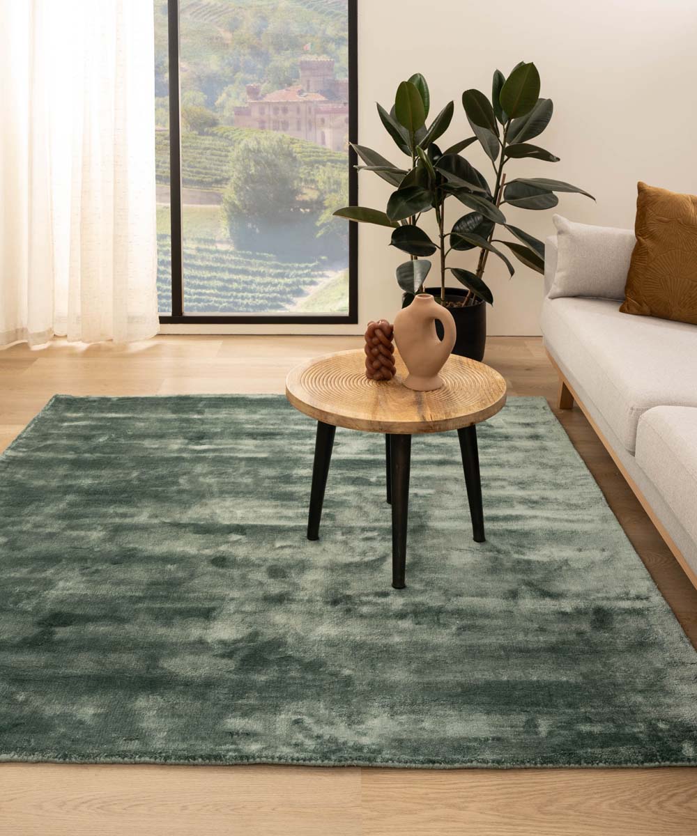 Tapis viscose carré - Pearl azur - sfeer Tapis viscose carré - Pearl azur - sfeer