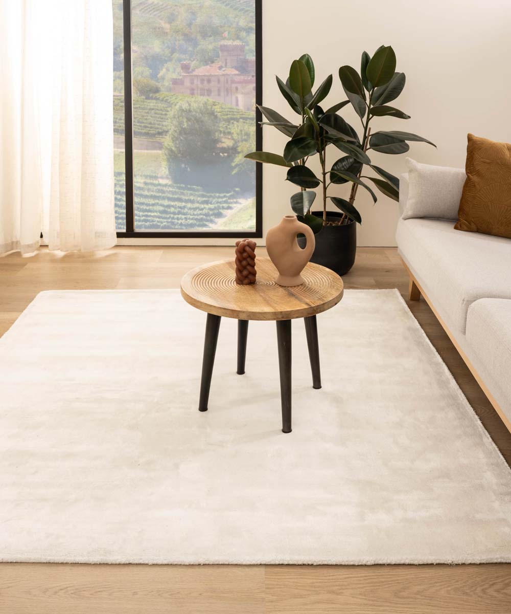 Tapis viscose carré - Pearl blanc - sfeer Tapis viscose carré - Pearl blanc - sfeer