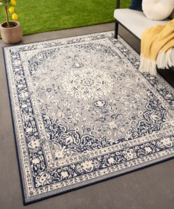 Tapis extérieur vintage - Flip Agnes bleu foncé