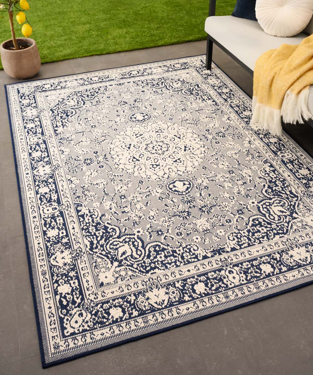 Tapis extérieur vintage - Flip Agnes bleu foncé Tapis extérieur vintage - Flip Agnes bleu foncé