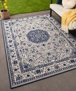 Tapis extérieur vintage - Flip Agnes bleu foncé