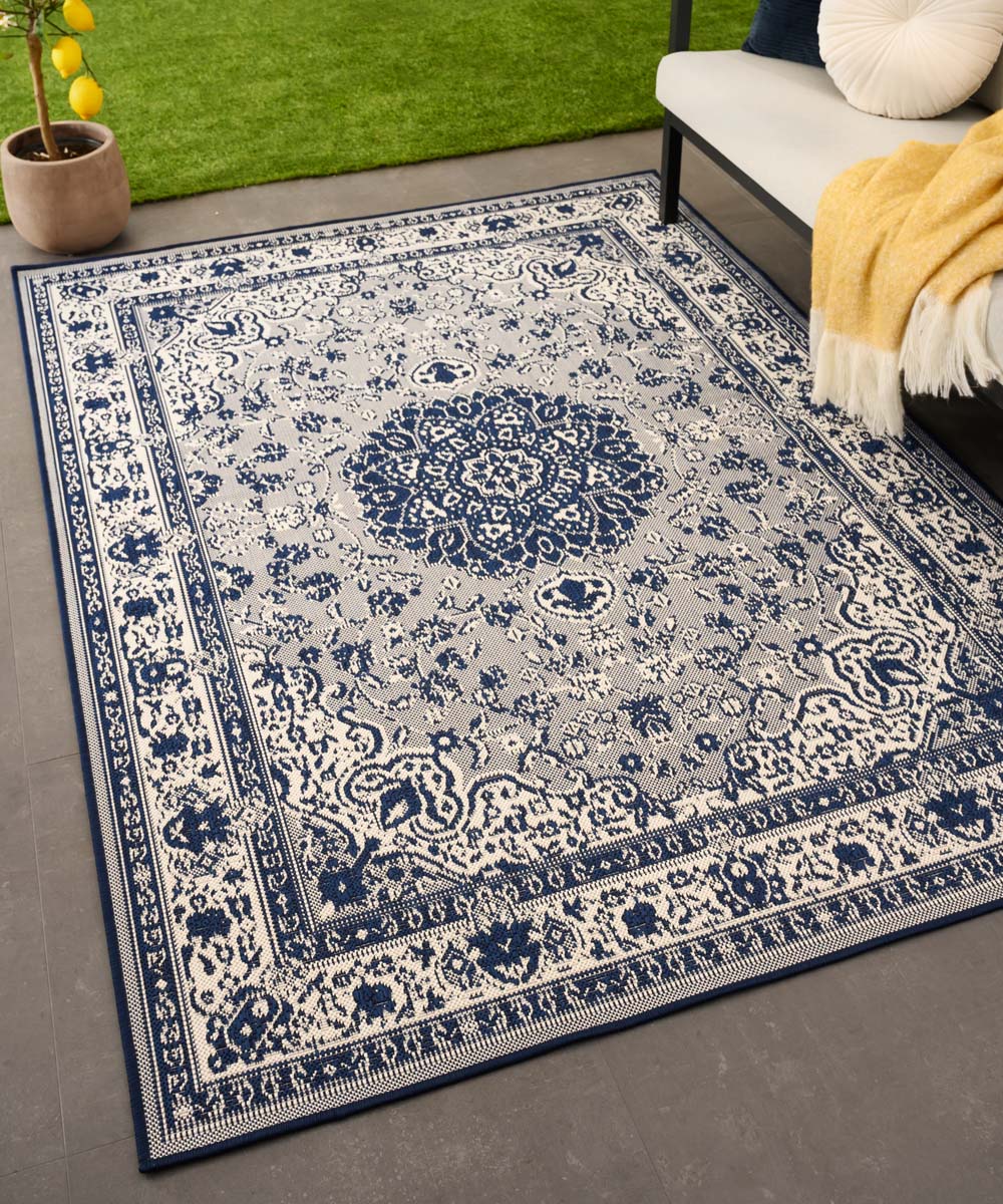 Tapis extérieur vintage - Flip Agnes bleu foncé Tapis extérieur vintage - Flip Agnes bleu foncé