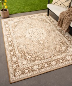 Tapis extérieur vintage - Flip Agnes brun clair