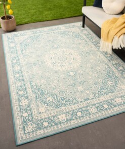 Tapis extérieur vintage - Flip Agnes turquoise