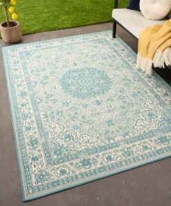 Tapis extérieur vintage - Flip Agnes turquoise
