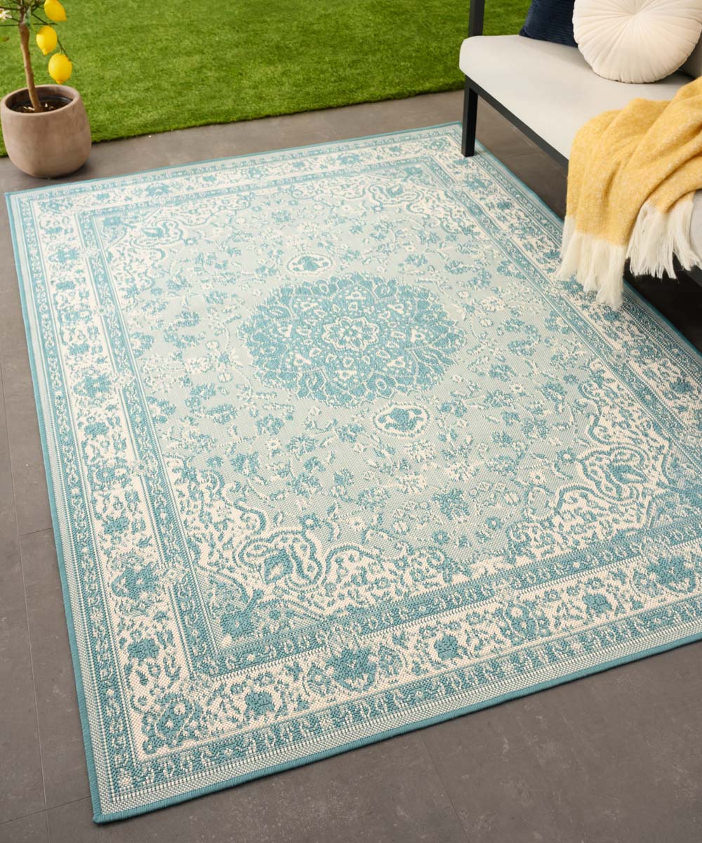 Tapis extérieur vintage - Flip Agnes turquoise Tapis extérieur vintage - Flip Agnes turquoise