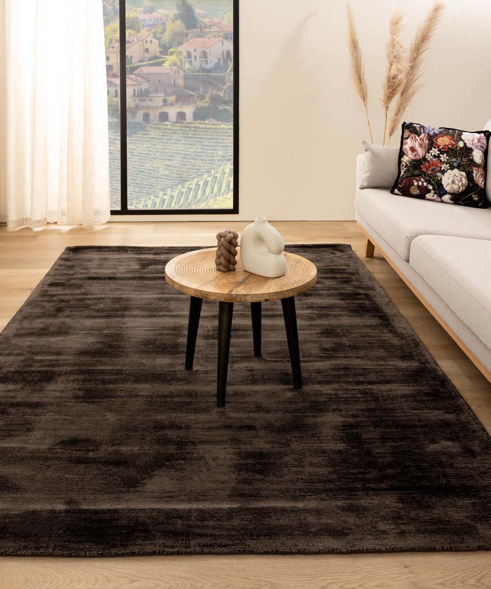 Tapis viscose - Glamour marron foncé - sfeer