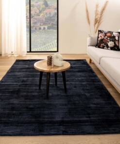 Tapis viscose - Glamour bleu marine - sfeer