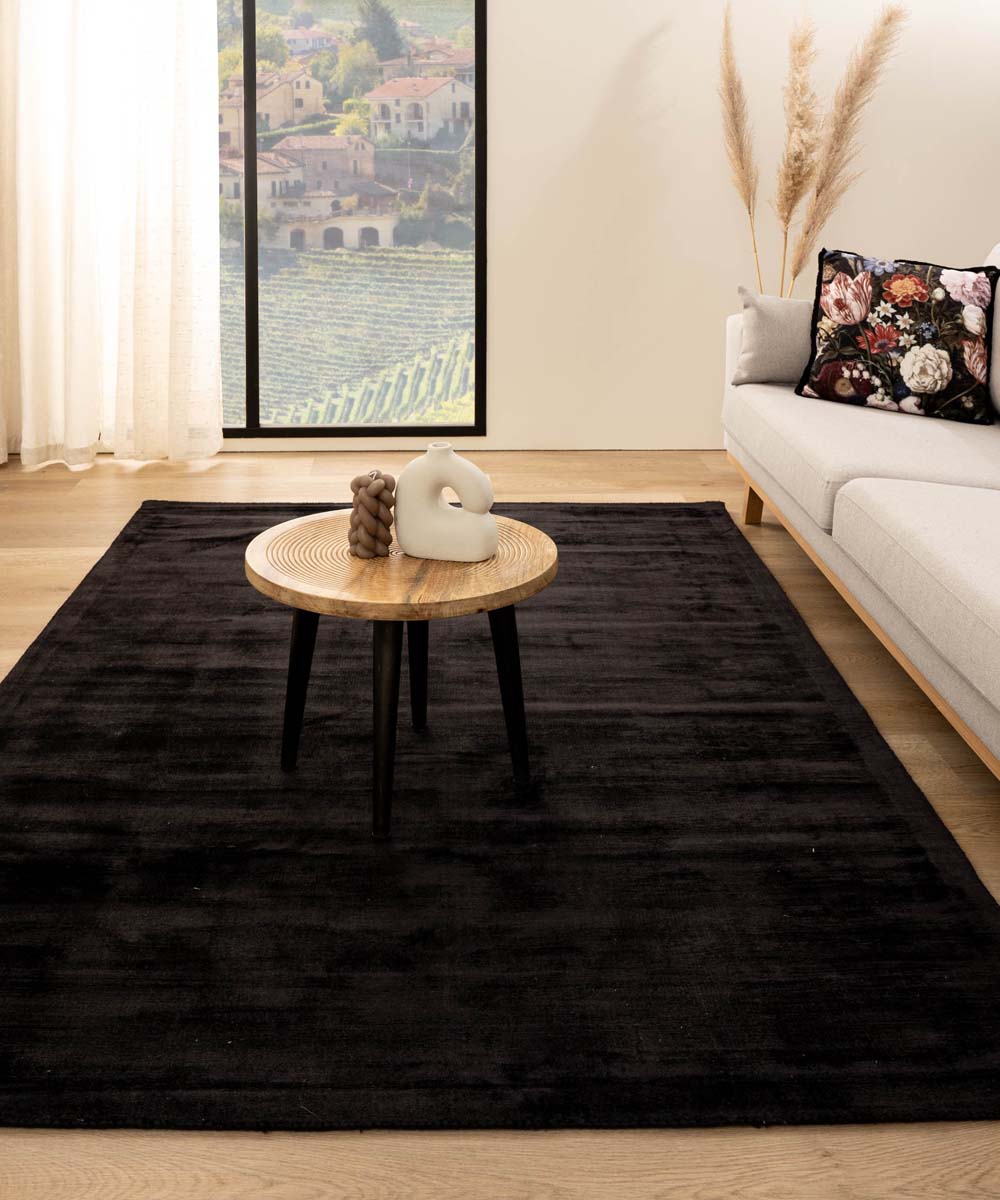 Tapis viscose - Glamour noir - sfeer
