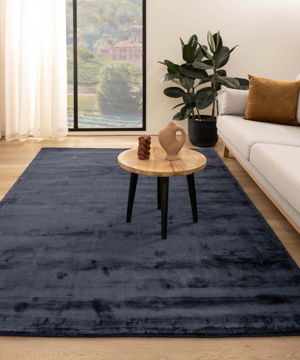 Tapis viscose - Pearl bleu marine - sfeer Tapis viscose - Pearl bleu marine - sfeer