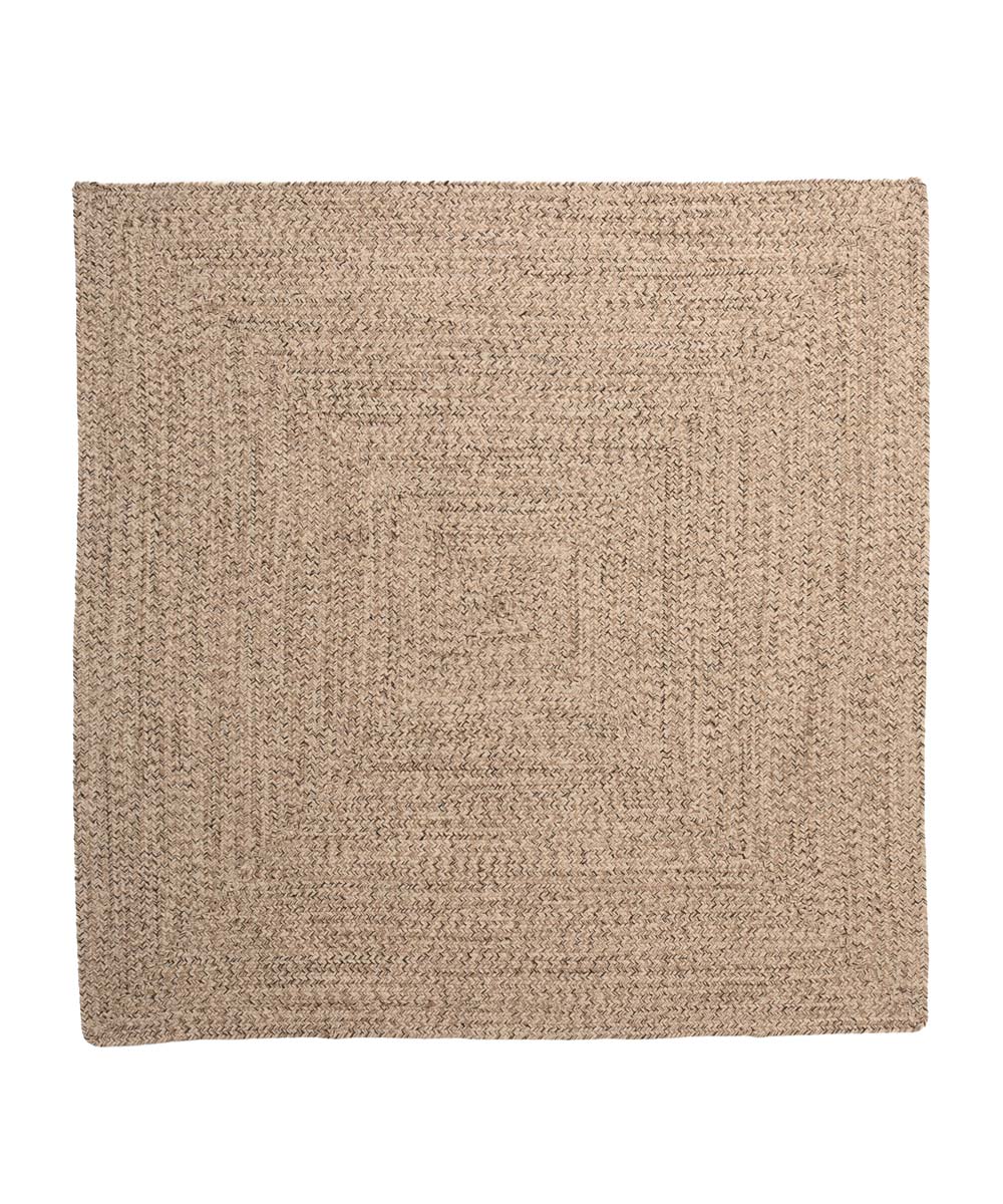 Tapis coton carré - Joy beige/blanc - overzicht Tapis coton carré - Joy beige/blanc - overzicht