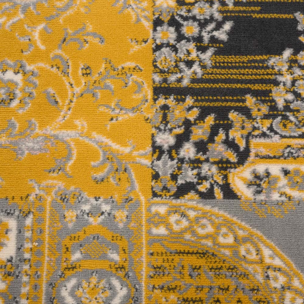 Tapis patchwork - Ease Agatha jaune ocre Tapis patchwork - Ease Agatha jaune ocre