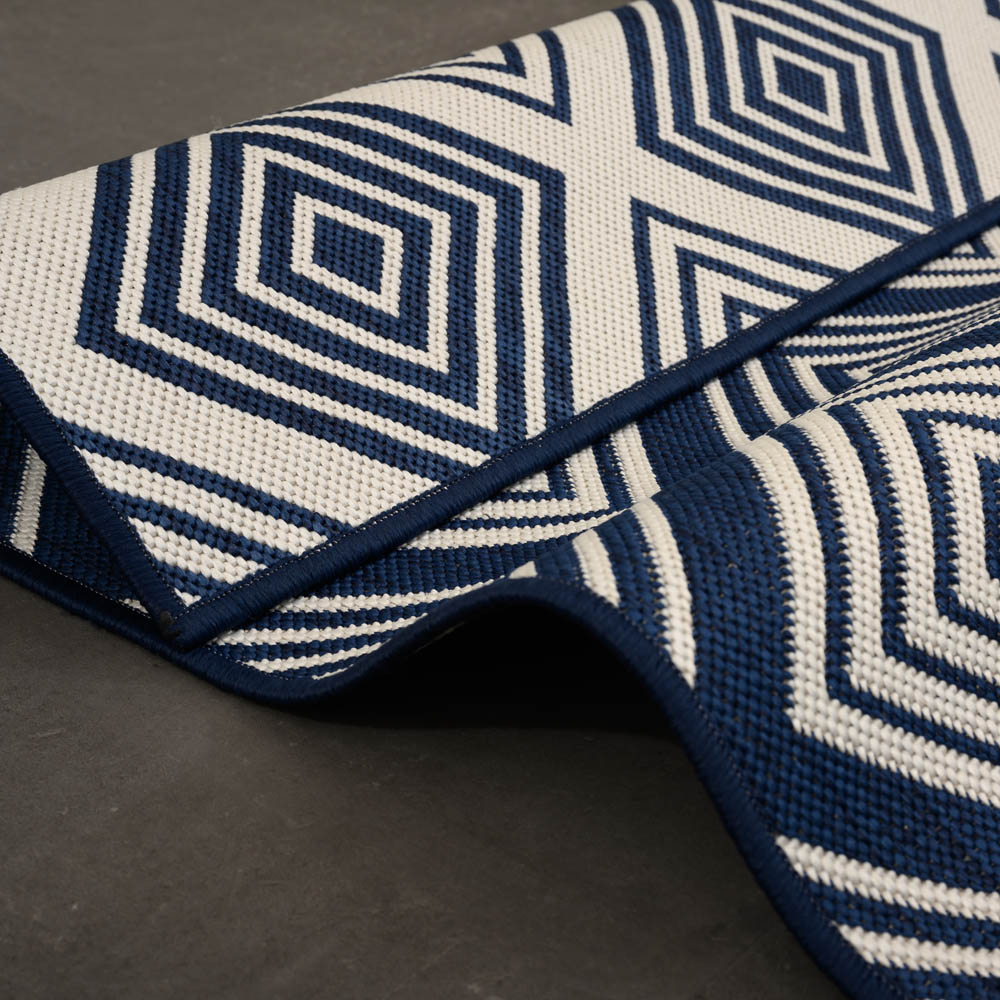 Tapis extérieur losanges - Flip Gem bleu foncé Tapis extérieur losanges - Flip Gem bleu foncé