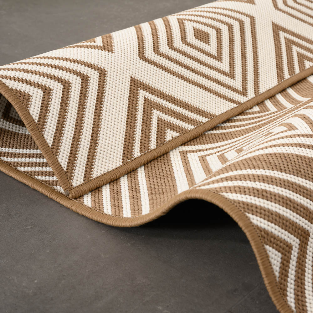 Tapis extérieur losanges - Flip Gem brun clair Tapis extérieur losanges - Flip Gem brun clair