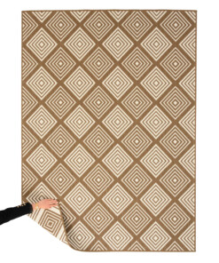 Tapis extérieur losanges - Flip Gem brun clair Tapis extérieur losanges - Flip Gem brun clair