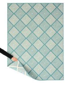 Tapis extérieur losanges - Flip Gem turquoise Tapis extérieur losanges - Flip Gem turquoise