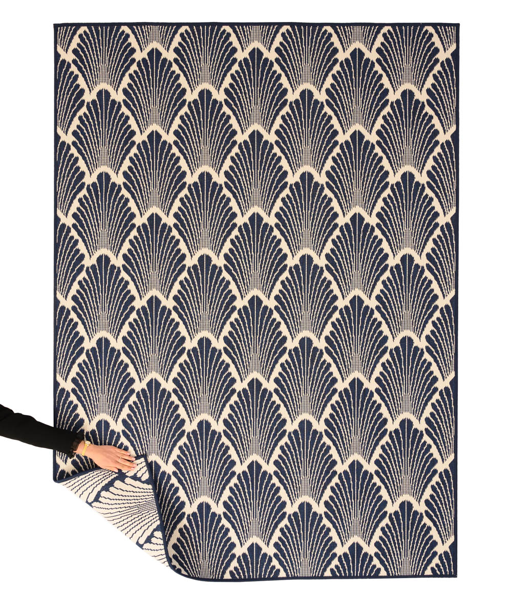 Tapis extérieur moderne - Flip Scale bleu foncé Tapis extérieur moderne - Flip Scale bleu foncé