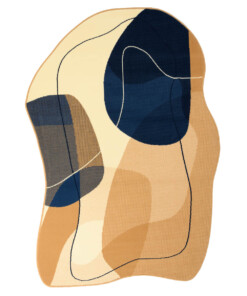 Tapis forme organique - Ease Stone bleu Tapis forme organique - Ease Stone bleu