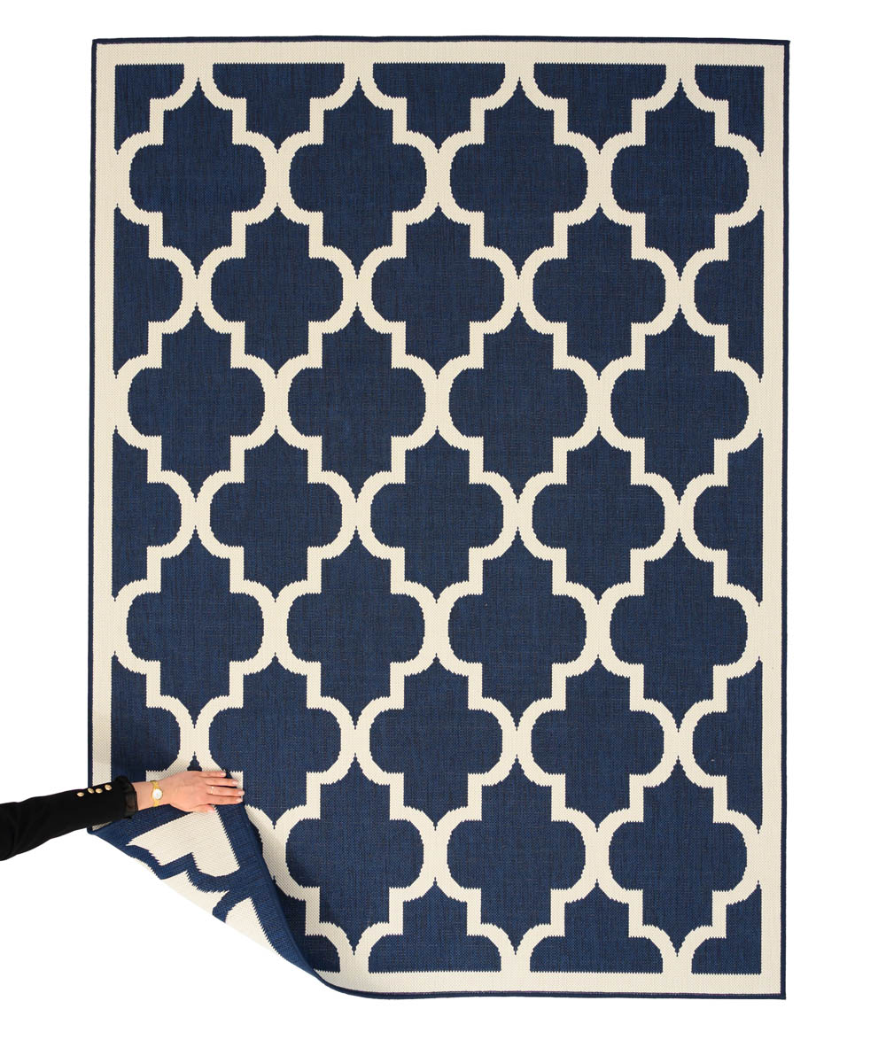 Tapis extérieur retro - Flip Lucky bleu foncé Tapis extérieur retro - Flip Lucky bleu foncé