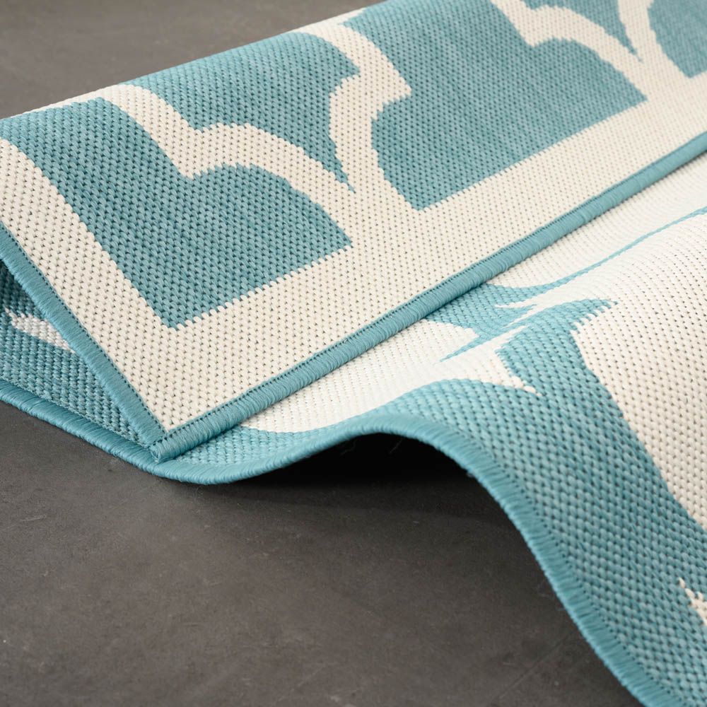 Tapis extérieur retro - Flip Lucky turquoise Tapis extérieur retro - Flip Lucky turquoise