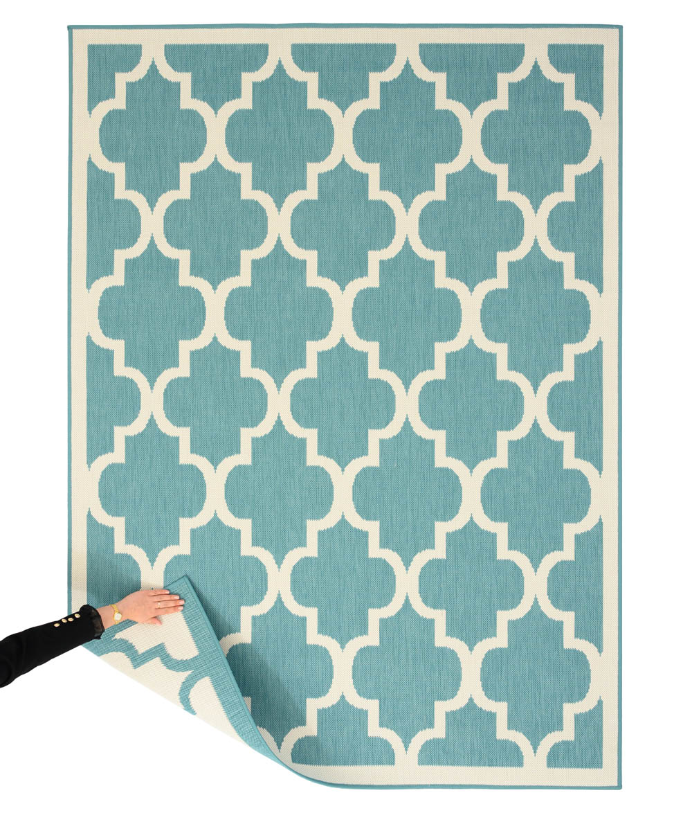 Tapis extérieur retro - Flip Lucky turquoise Tapis extérieur retro - Flip Lucky turquoise