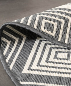 Tapis extérieur rond losanges - Flip Gem gris Tapis extérieur rond losanges - Flip Gem gris