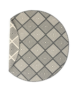 Tapis extérieur rond losanges - Flip Gem gris Tapis extérieur rond losanges - Flip Gem gris