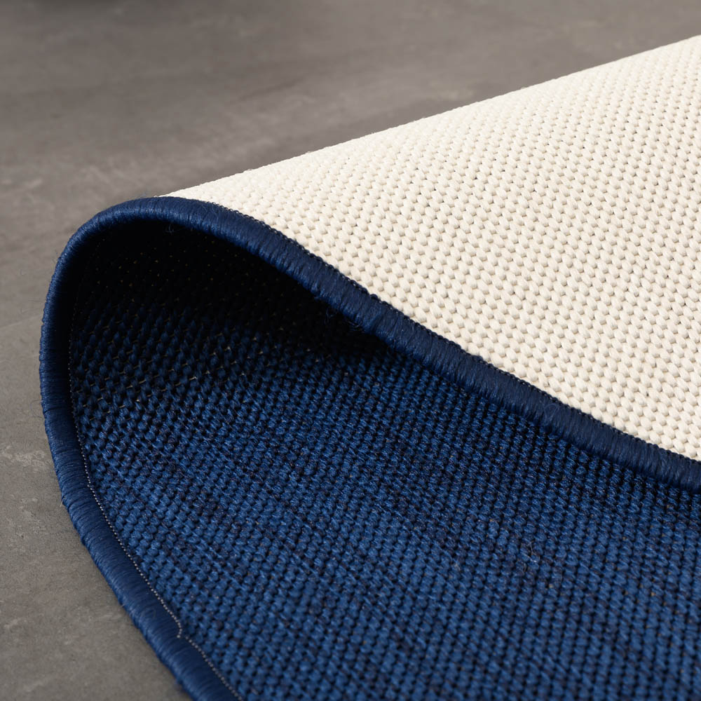 Tapis extérieur rond uni - Flip bleu foncé Tapis extérieur rond uni - Flip bleu foncé
