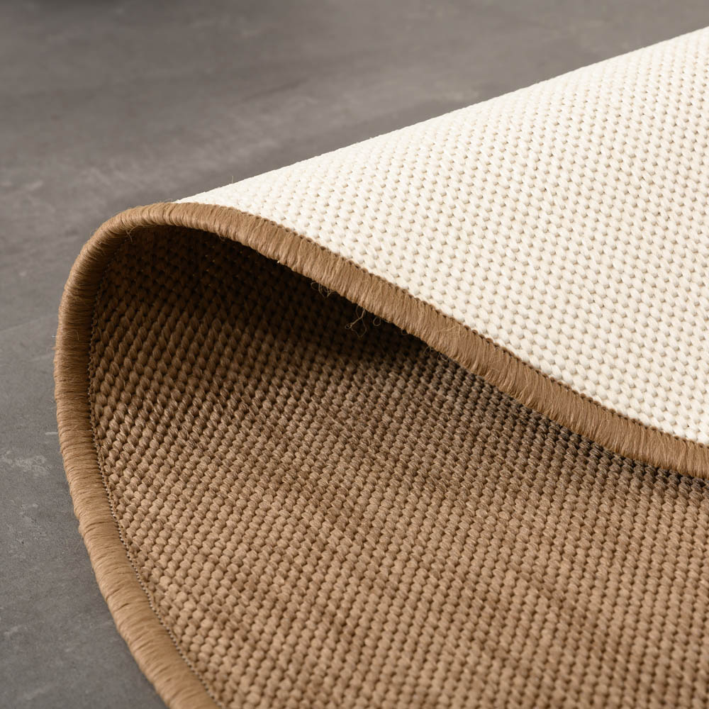 Tapis extérieur rond uni - Flip brun clair Tapis extérieur rond uni - Flip brun clair