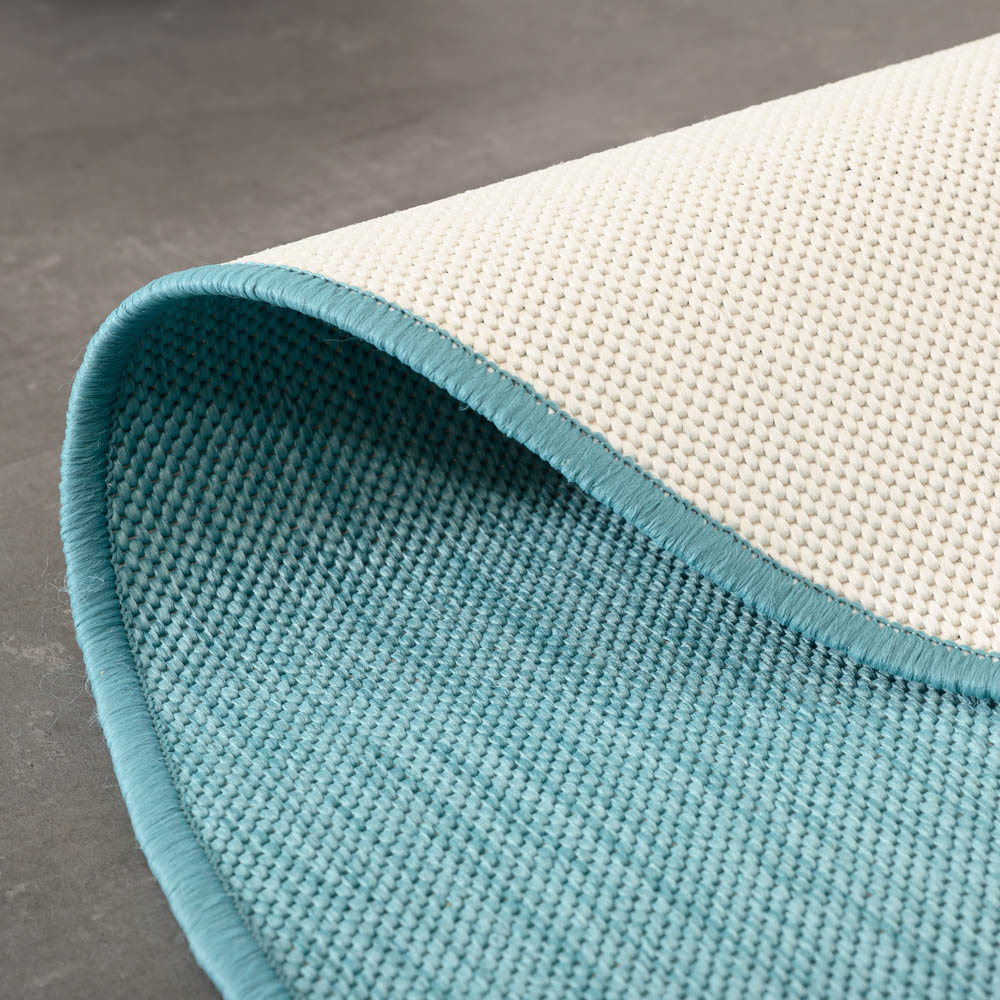 Tapis extérieur rond uni - Flip turquoise Tapis extérieur rond uni - Flip turquoise