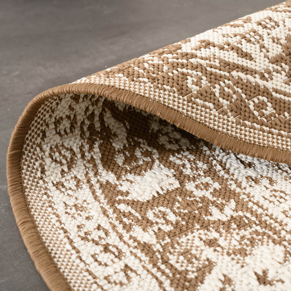 Tapis extérieur rond vintage - Flip Agnes brun clair Tapis extérieur rond vintage - Flip Agnes brun clair